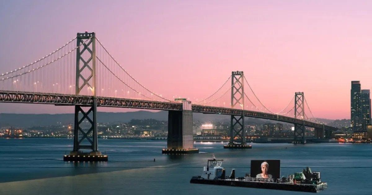 Event: Shimon Attie: Night Watch on the SF Bay and Oakland Estuary 2021